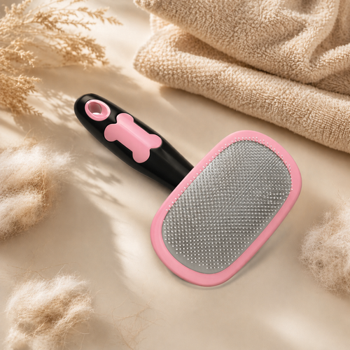 Brosse de Toilettage Anti-Poils  Toutou & Minou — Démêlante & Massage  pour Chien & Chat, Poils Courts et Longs
