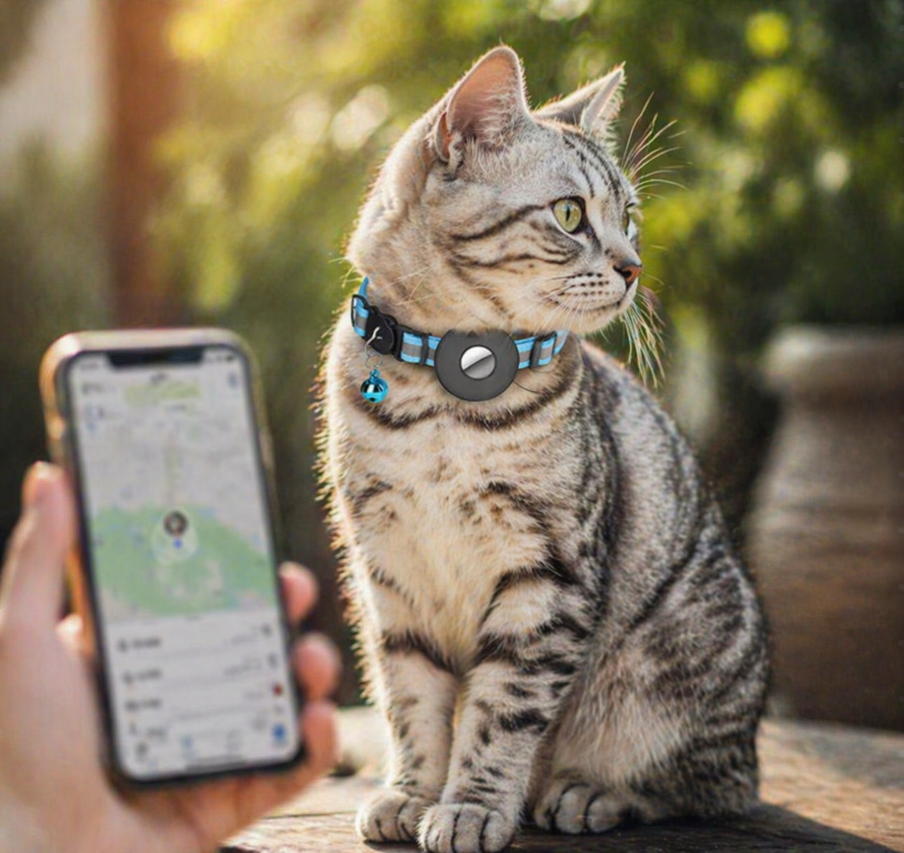 Collier Réfléchissant Porte-AirTag  Toutou & Minou — Sécurité Anti-Fugue  pour Chat & Chien