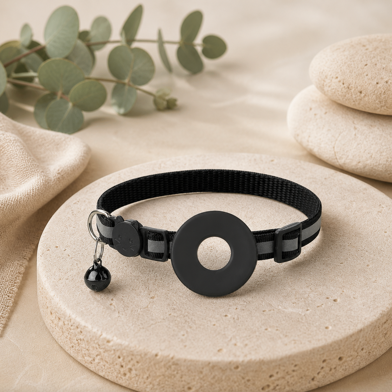 Collier Réfléchissant Porte-AirTag  Toutou & Minou — Sécurité Anti-Fugue  pour Chat & Chien